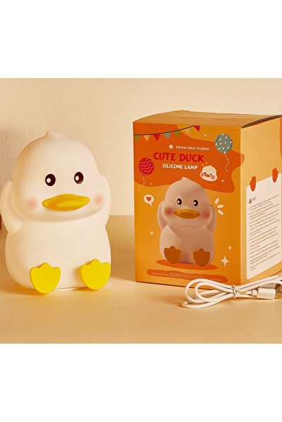 Mihristore Ördek Gece Lambası Dokunmatik Silikon Ördek Çocuk Odası Gece Lambası