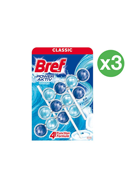 Bref Odorizant activ pentru toaletă Power 3 x 50 g - pachet de 2 bucăți