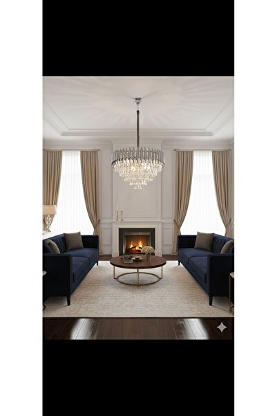 Buhari Aydınlatma Kristal 60 cm salon avizesi