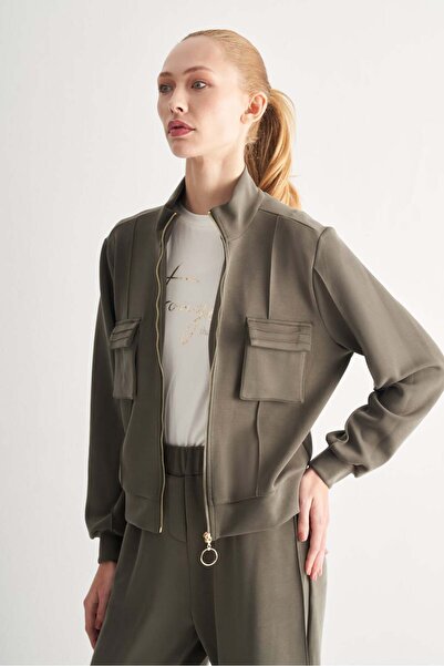 UTOPIAN Fermuarlı Dik Yaka Sweatshirt