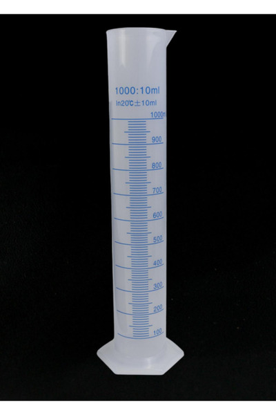 Labolist Mezür 1000 ml Plastik Ölçü Kabı Şeffaf – Uzun Form