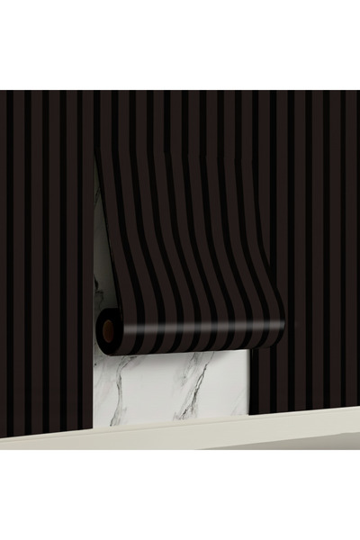 Teno 3D Teno® πάνελ με εφέ ξύλου, αυτοκόλλητο, 1,74 τ.μ., 58 cm x 3 m, μαύρο