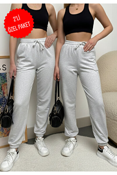 schlank Γυναικείο σετ 2 τεμαχίων με ελαστικό πόδι και ψηλόμεσο παντελόνι Jogger