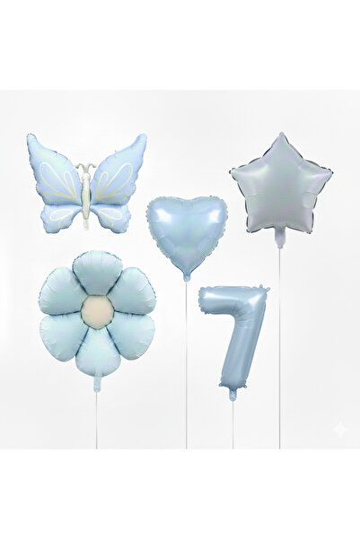 ÇITIPITISTORE مجموعة بالونات عيد الميلاد الجديدة على شكل فراشة زرقاء وديزي من...