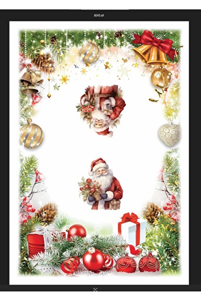 SHome Premium Nova godina Sa deznom Štampano Stolnjak – Živopisne boje Otporn...