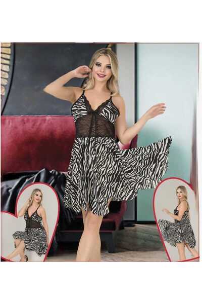 ZAVERA WOMAN Γυναικείο νυχτικό με δαντέλα από 100% βαμβάκι