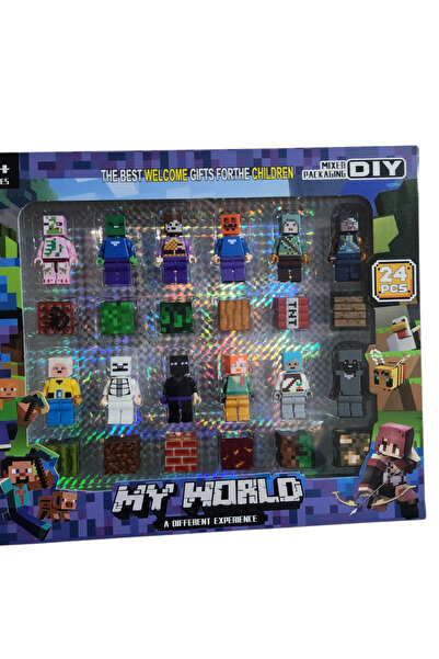 Ailenizin Oyuncakçısı 12'LI MY WORD MİNECRAFT Yapı Oyuncak FİGÜR MANYETIK KÜP...