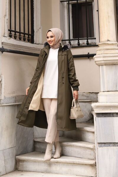 Vibeys Collection Women's Winter Coat & Coat with Fur Inside and Waterproof