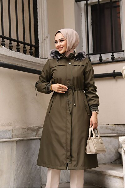 Marjinal City Women's Winter Coat & Coat with Fur Inside and Waterproof