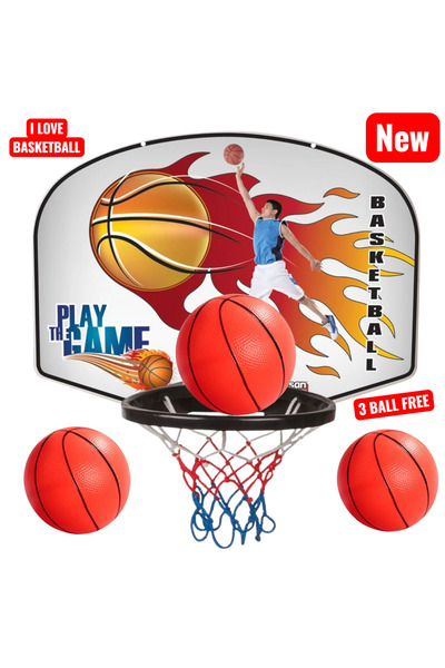 Hangable Quality Large Size XL Basketball Hoop + 3 balls