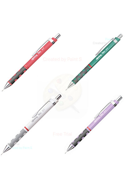 Rotring Tikky Versatil Kalem 0.7 GÜL KURUSU LİLA DENİZ MAVİSİ BEYAZ 4 Adet Kalem Set - 4 Silgi 4 Uç Hediye