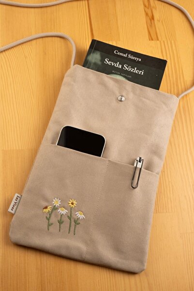 Las Vivas Kids Nakışlı Keten Kitap Çantası, Yıkanabilir Kumaş Çanta, Çocuklar...