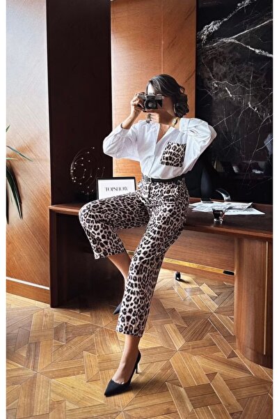 Generic Brand S:2 / M:2 / L:1 / Xl:1 = 6 броя |   Панталони на едро с леопард...