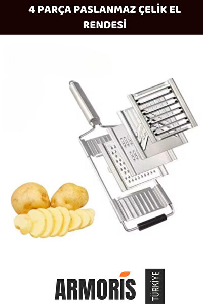 Armoris Yeni Nesil 4 Parça Pratik Tutma Saplı Yüksek Kalite Paslanmaz Çelik M...