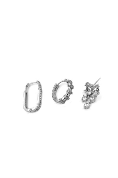 OEM 3-Piece Hoop Earrings - Silver