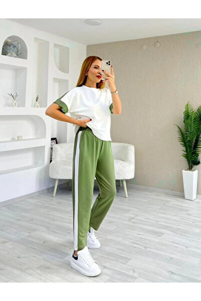 freedom store Γυναικείο Σετ με υφασμάτινη υφή Modal με ρίγες στο πλάι