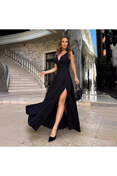 freedom store Γυναικείο φόρεμα Janjan Crepe με λουράκι ώμου με διπλό γιακά με...