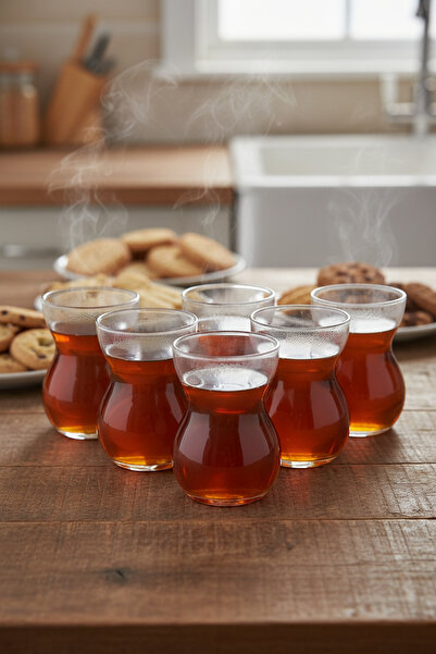 Amandus Dem - 6-Piece Glass Tea Cup Glass Tea Set Set of 6 170 Cc