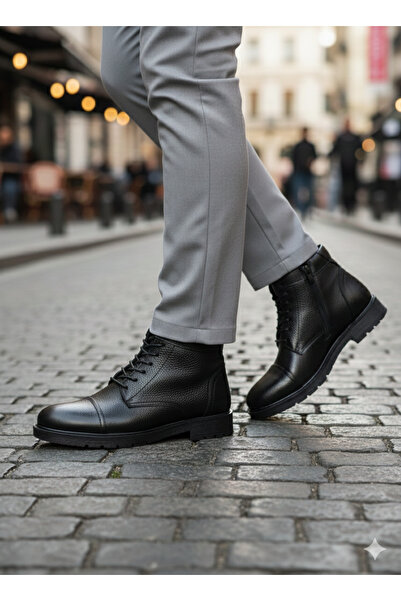 Oregon Shoes ®   I Orgn 100-101 Casual Zippered Black Genuine Leather Men's Boat Shoes