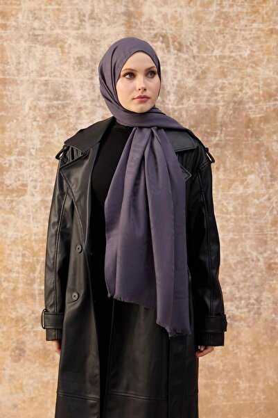 İpekhan Fendi Desen Pamuk Jakar Şal Füme 8009-05