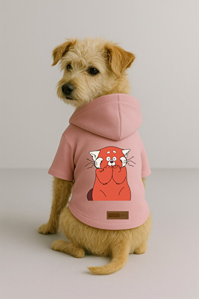 Monopetz Printed Dog and Cat Clothing & Dress with Fleece Inside - Pink Color...