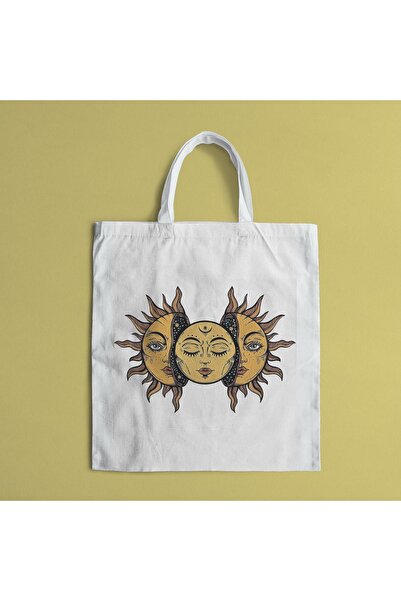FenerciHediyelik Moon and Sun Printed Shoulder Bag