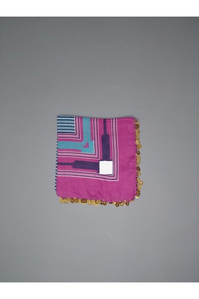 keşancım Black Sea Tulbent Fuchsia Gold Sequin
