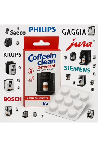 Coffeein 2gr coffee oil cleaning tablets (8 pcs) Compatible with all espresso machines