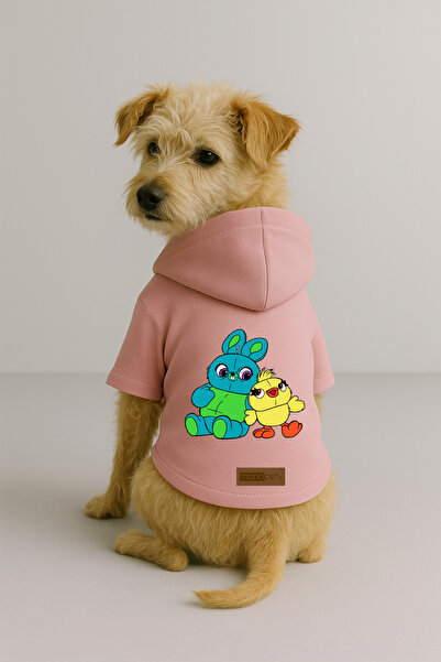 Monopetz Printed Dog and Cat Outfit & Dress with Fleece Inside - Pink Color K...