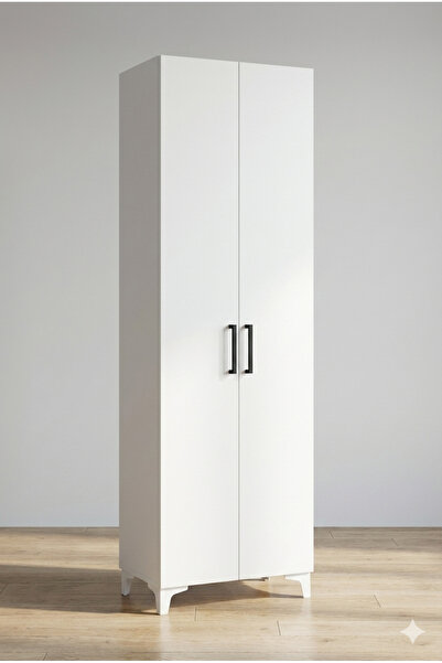 Barida Sanat MDF Modern Beyaz Kiler Dolabı (160×50×30 cm)– Çok Amaçlı Mutfak, Banyo ve Çamaşır Odası Dolabı