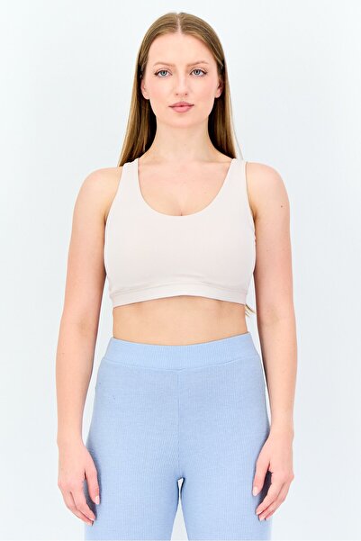 adidas Women Sportswear Fit Padded Training Sports Bra, Cream