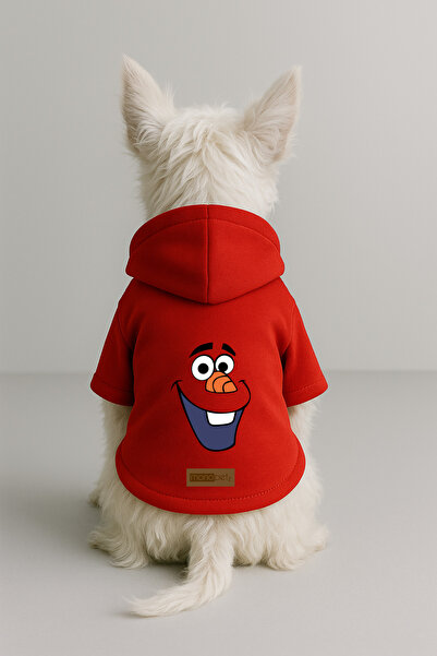 Monopetz Printed Dog and Cat Clothing & Dress with Fleece Inside - Red Color ...