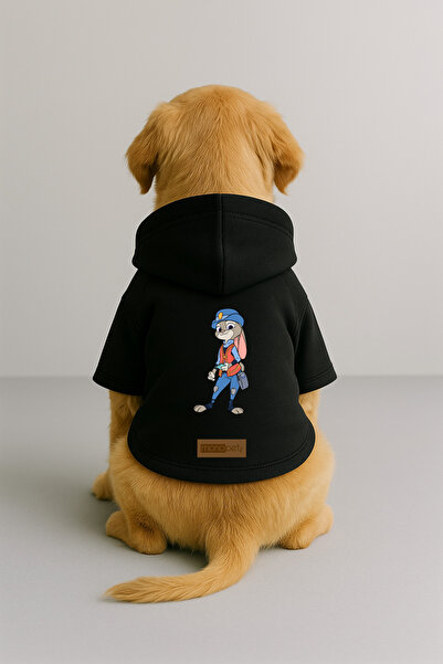 Monopetz Printed Fleece Inside Dog and Cat Clothing & Dress - Black Color K H...