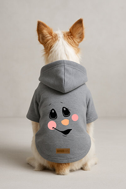 Monopetz Printed Dog and Cat Clothing & Dress with Fleece Inside - Gray Color...