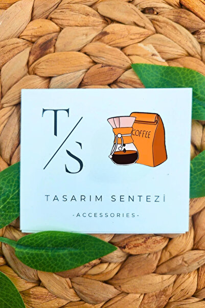 Tasarım Sentezi Rozet Metal Broş Coffee Filtre Kahve Chemex Barista Yaka Çant...