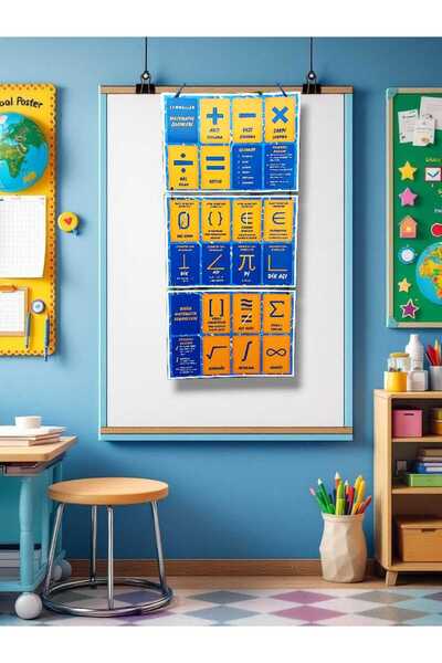 Kozalak Tasarım لافتة العمليات الرياضية والرموز مصنوعة من البي في سي، 3 قطع، ...