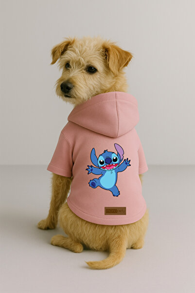 Monopetz Printed Dog and Cat Clothing & Dress with Fleece Inside - Pink Color...