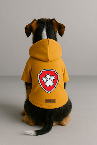 Monopetz Printed Dog and Cat Clothing & Dress with Fleece Inside - Yellow Col...