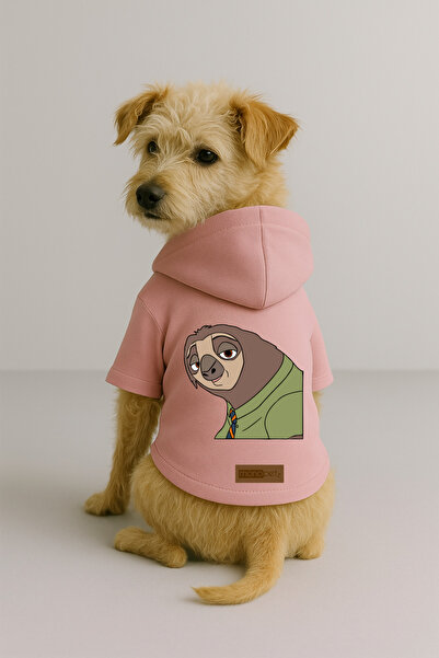 Monopetz Printed Dog and Cat Clothing & Dress with Fleece Inside - Pink Color...