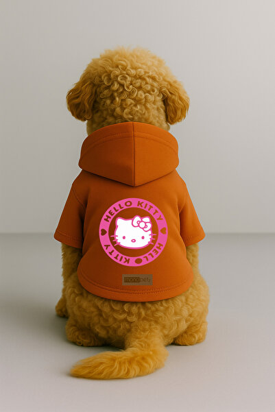 Monopetz Printed Dog and Cat Outfit & Dress with Fleece Inside - Orange Color...