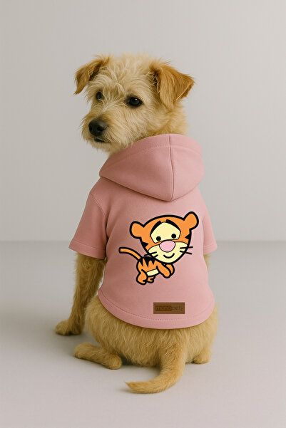 Monopetz Printed Inside Fleece Dog and Cat Clothing & Dress - Pink Color K Ho...