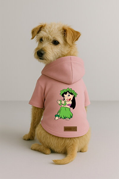 Monopetz Printed Dog and Cat Clothing & Dress with Fleece Inside - Pink Color...