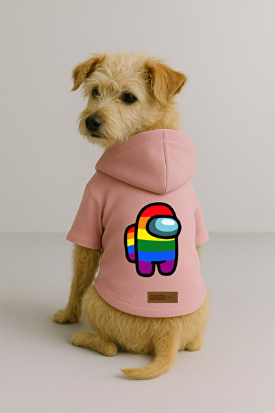 Monopetz Printed Inside Fleece Dog and Cat Clothing & Dress - Pink Color K Ho...