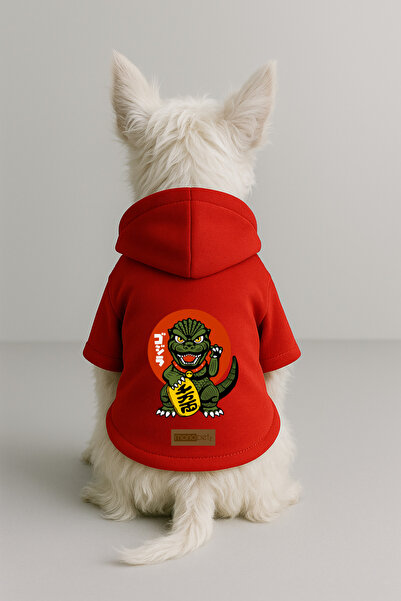 Monopetz Printed Dog and Cat Clothing & Dress with Fleece Inside - Red Color ...