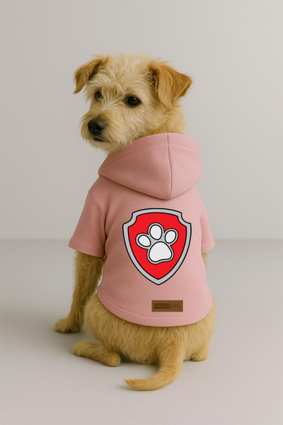 Monopetz Printed Dog and Cat Clothing & Dress with Fleece Inside - Pink Color...
