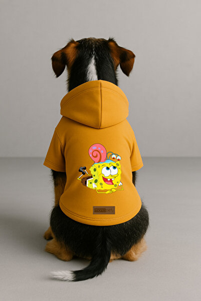 Monopetz Printed Dog and Cat Clothing & Dress with Fleece Inside - Yellow Col...