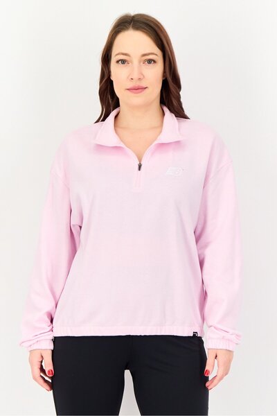 New Balance Women sportswear Fit Long Sleeve Outdoor Sweatshirt, Pink
