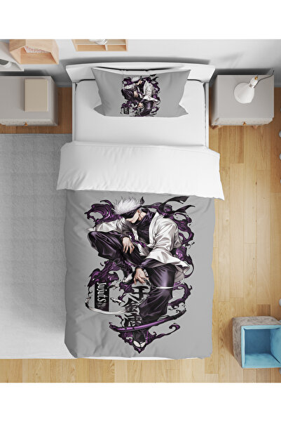 Home طقم غطاء لحاف رقمي ثلاثي الأبعاد من Gojo Satoru Jujutsu Kaisen مكون من م...