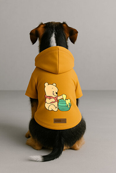Monopetz Printed Dog and Cat Clothing & Dress with Fleece Inside - Yellow Col...