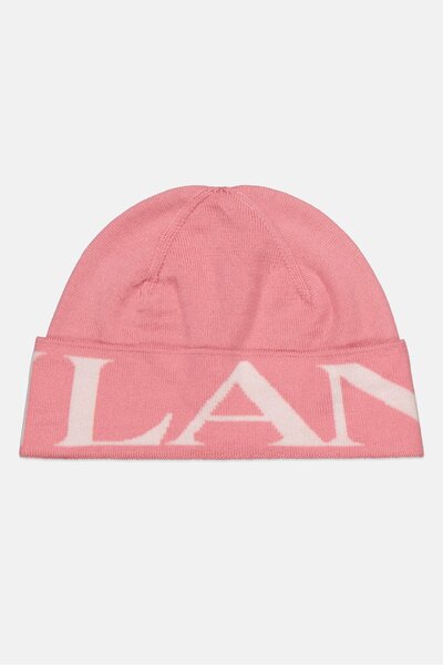 Lanvin Women Brand Logo Beanie Hat, Pink